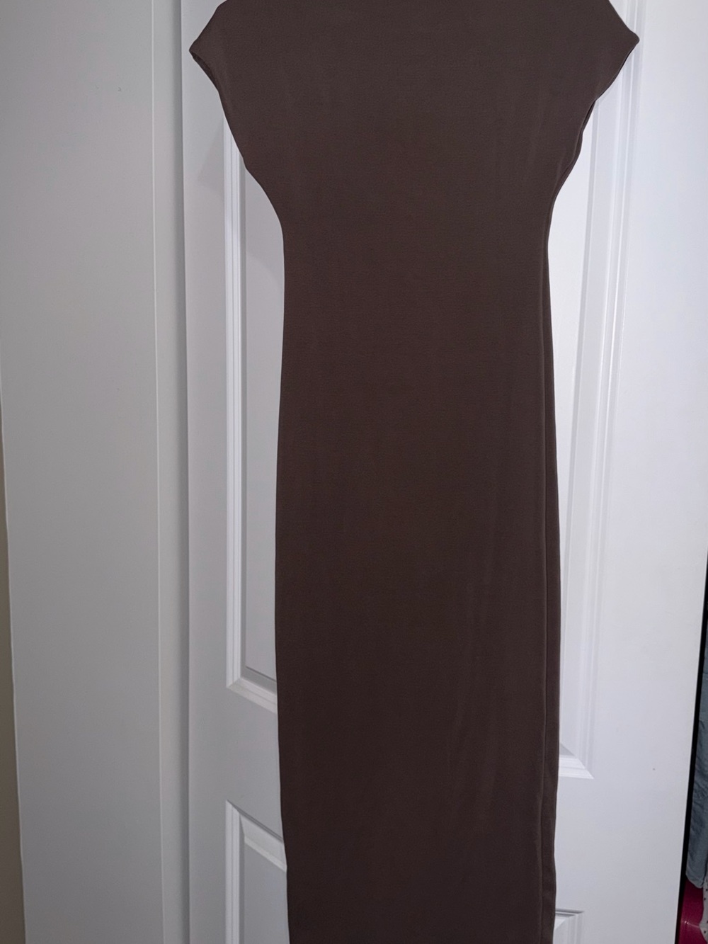 Zara Brown Cap Sleeve Maxi Dress